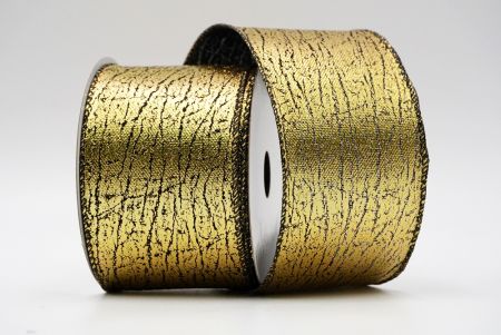 Glitter Wood grain Wired Ribbon
